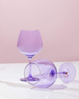 Serendipity Lilac goblet, lilac coloured glass by Rayt