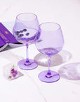 Serendipity Lilac goblet, soft lilac lead-free crystalline