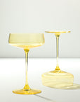 Summer Yellow coupe glass, 300 ml lead-free crystalline
