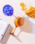 Sundowner Orange goblets, lead-free crystalline by Rayt