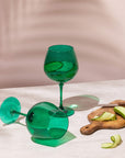 Buy High-Quality Emerald Green Goblet Glasses – Quick Delivery