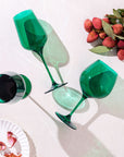 Buy High-Quality Emerald Green Goblet Glasses – Quick Delivery