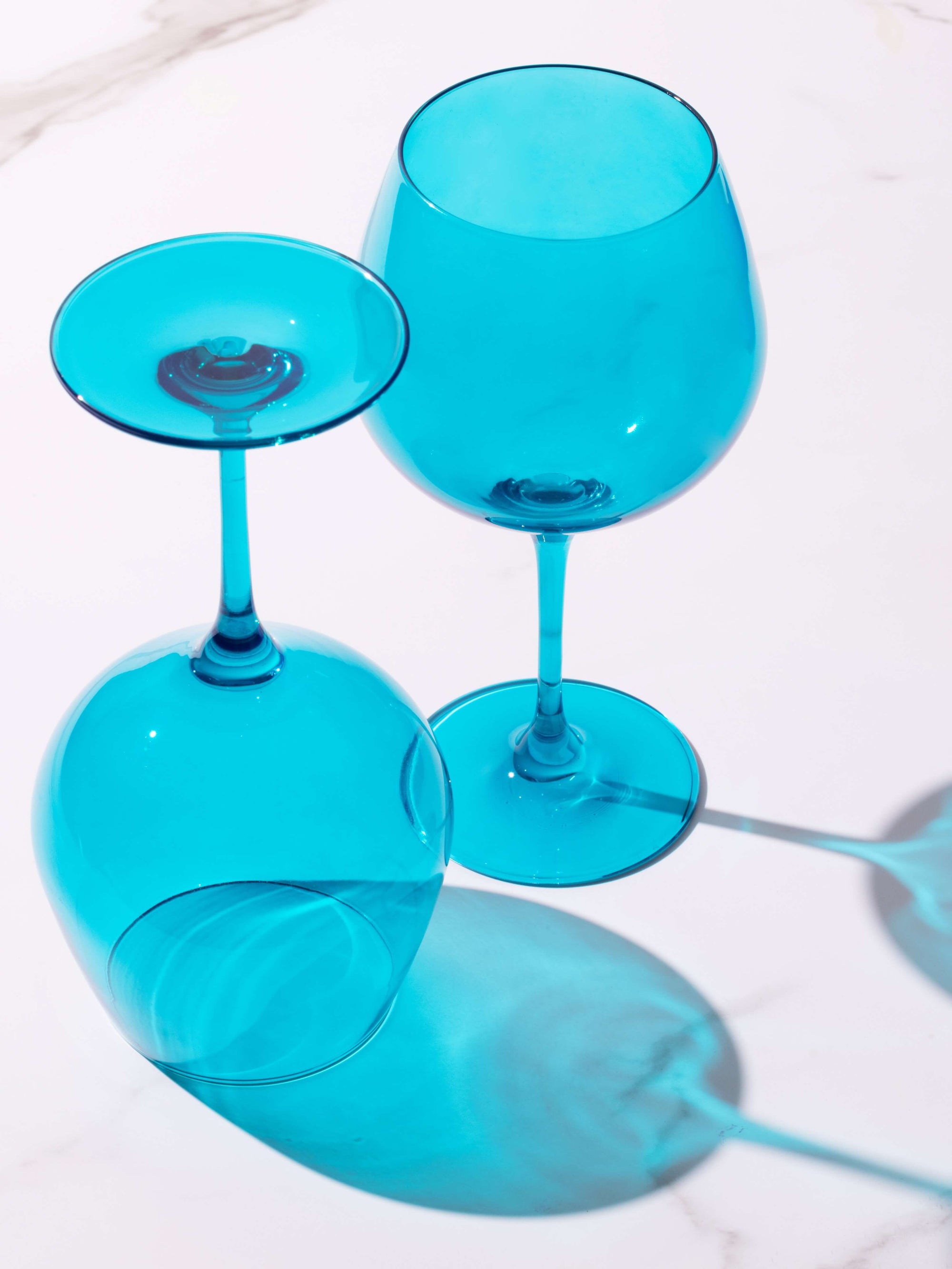 Purchase Stylish Beach Blue Goblet Glasses with Fast Delivery