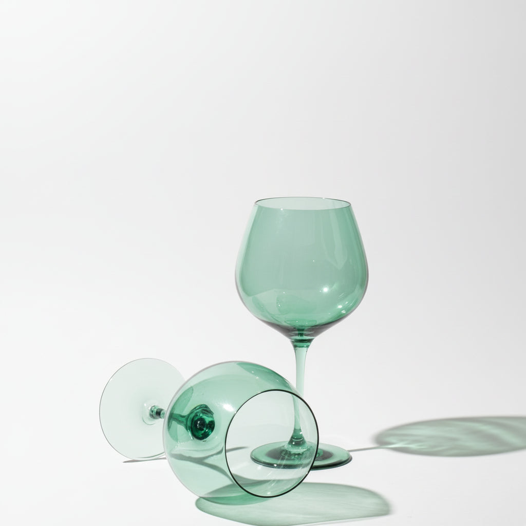 Nature Green goblet, garden green lead-free crystalline
