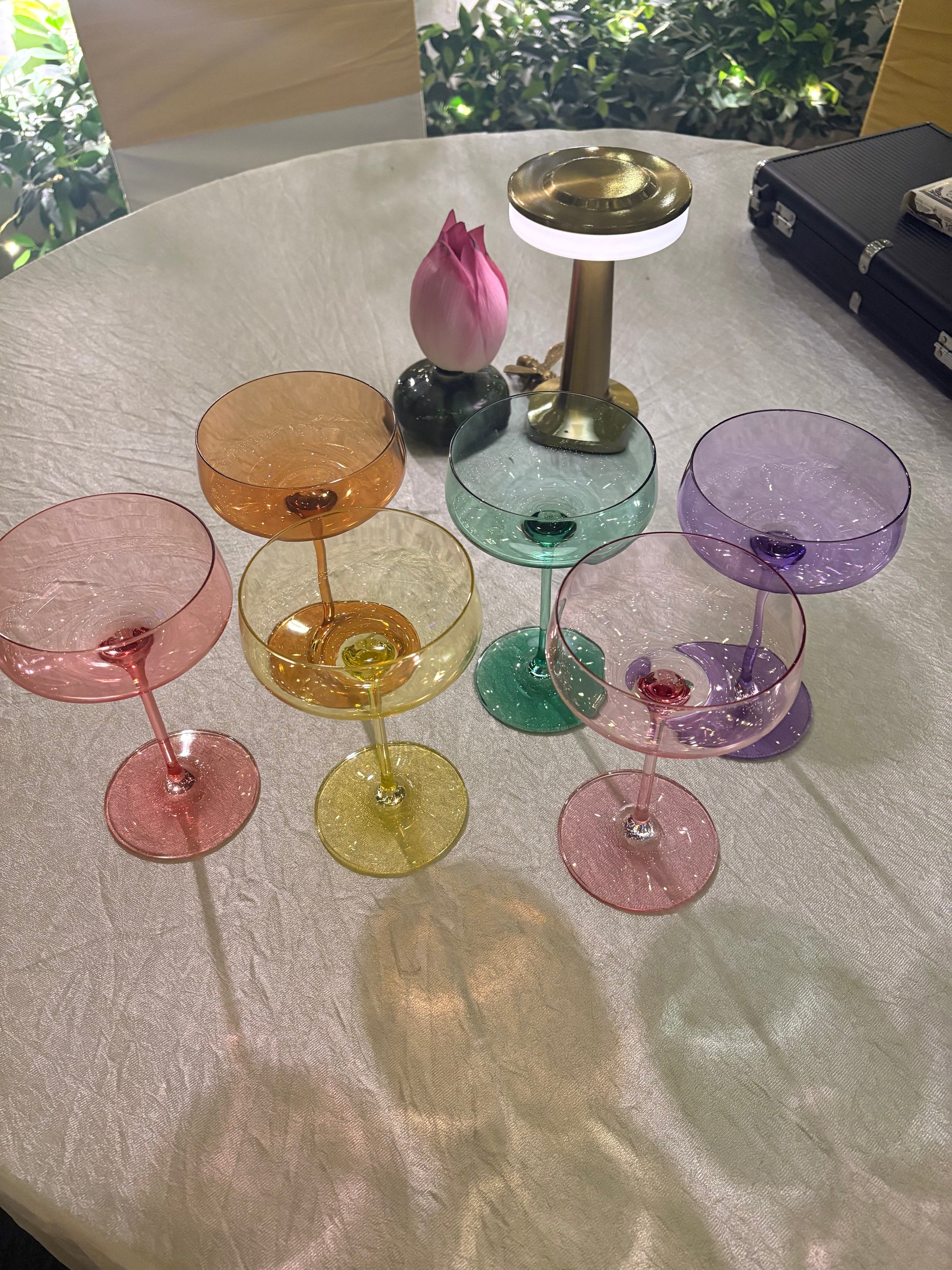 Pastel coupe glass set of six by Rayt