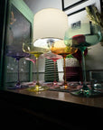 Pastel coupe glasses in six Rayt colours