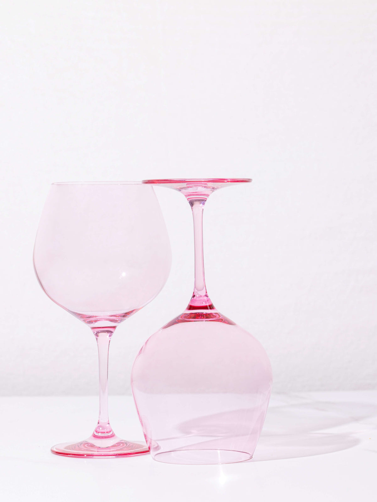 Peonies Pink goblet, generous bowl on a short stem