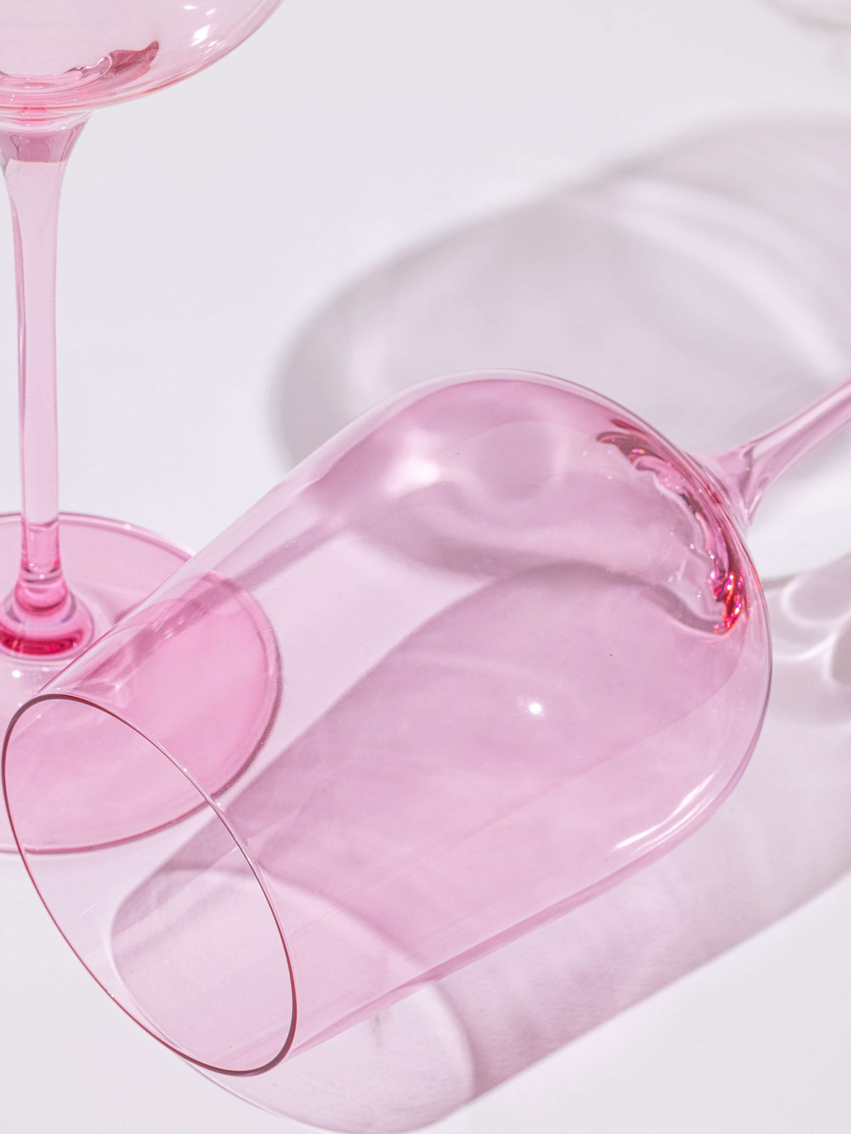 Peonies Pink wine glasses, lead-free crystalline by Rayt