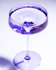 Serendipity Lilac coupe glasses, lead-free crystalline by Rayt