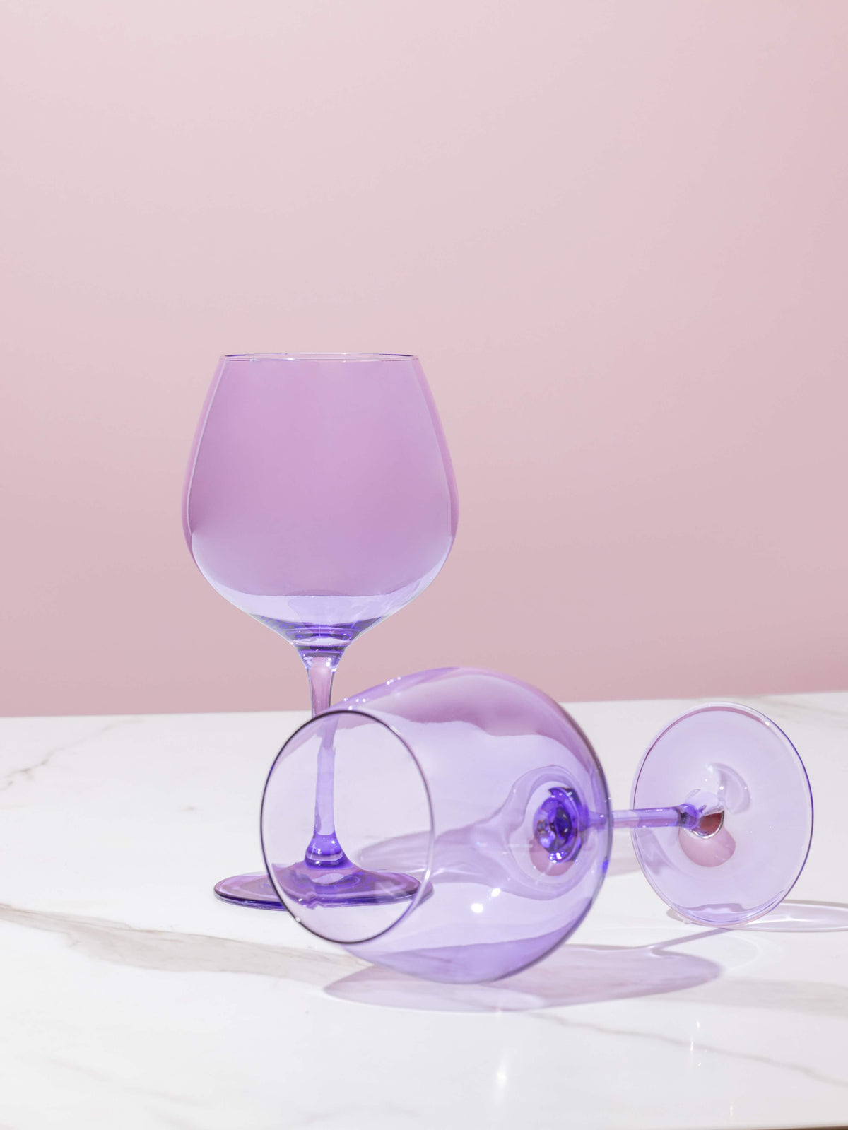 Serendipity Lilac goblet, lilac coloured glass by Rayt