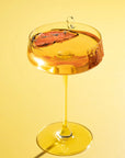Summer Yellow coloured coupe glass by Rayt