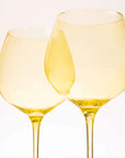 Summer Yellow goblet, 610 ml lead-free crystalline