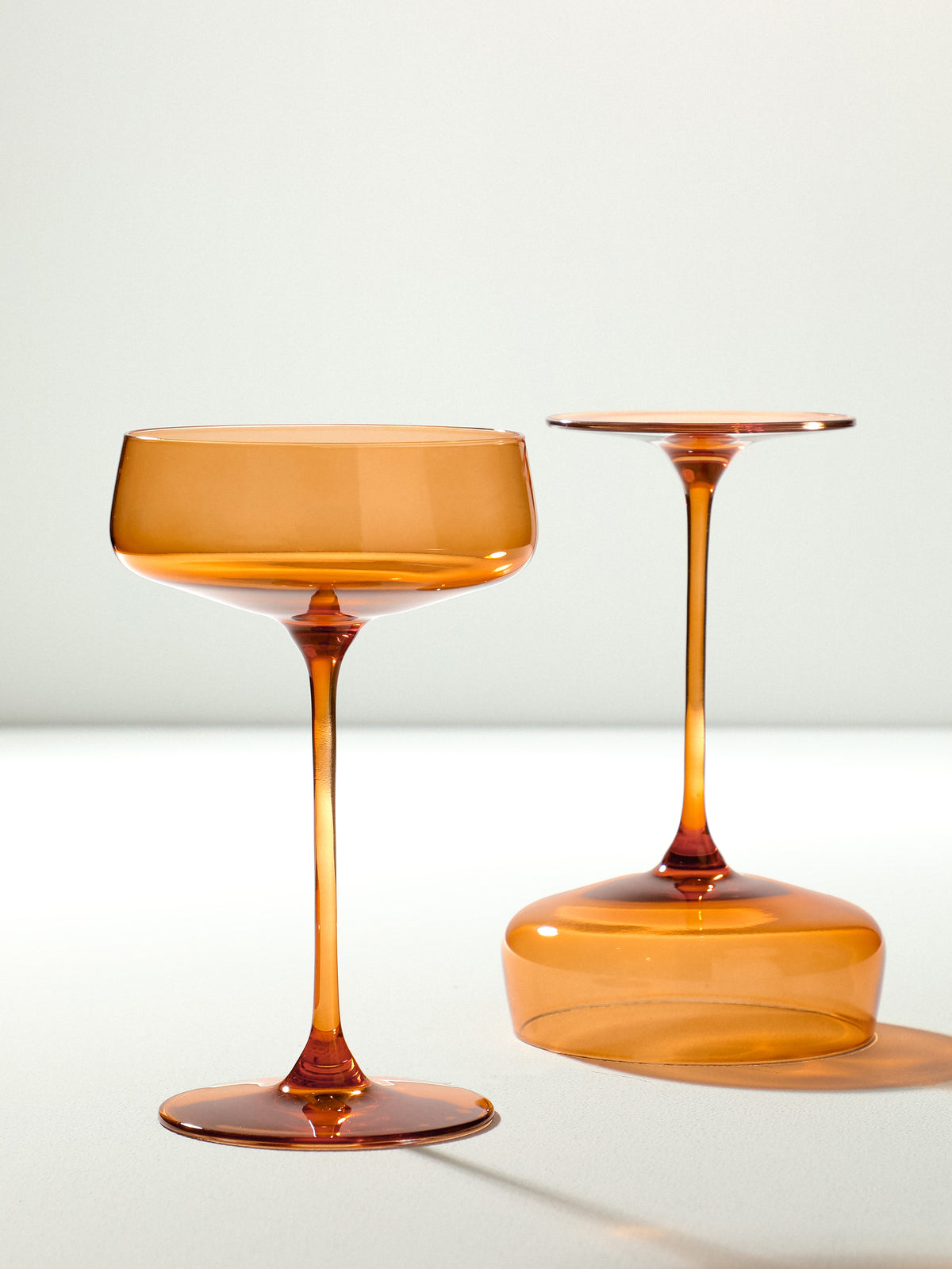 Sundowner Orange coupe glass, 300 ml lead-free crystalline
